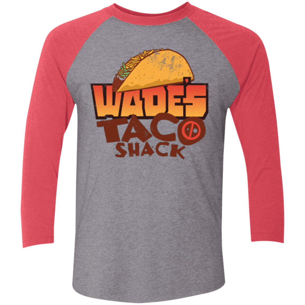 T-Shirts Premium Heather/ Vintage Red / X-Small Wade Tacos Triblend 3/4 Sleeve