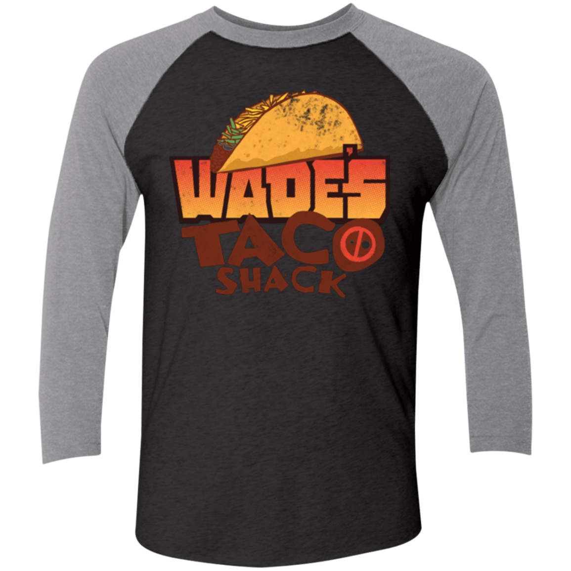 T-Shirts Vintage Black/Premium Heather / X-Small Wade Tacos Triblend 3/4 Sleeve