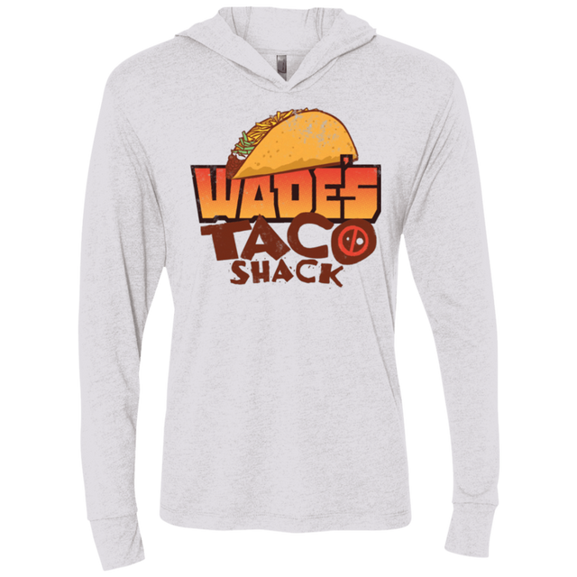 T-Shirts Heather White / X-Small Wade Tacos Triblend Long Sleeve Hoodie Tee