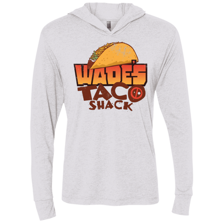 T-Shirts Heather White / X-Small Wade Tacos Triblend Long Sleeve Hoodie Tee