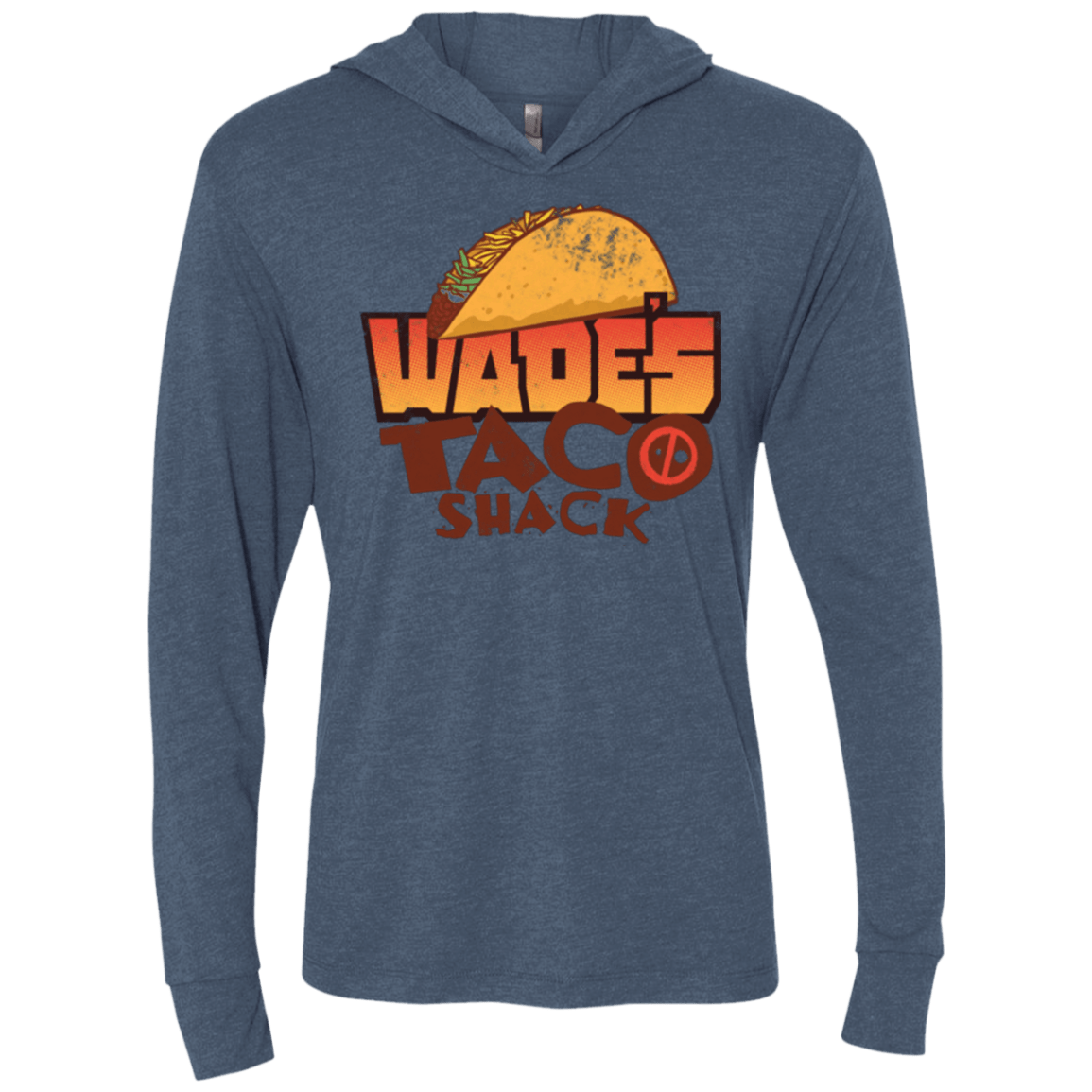 T-Shirts Indigo / X-Small Wade Tacos Triblend Long Sleeve Hoodie Tee