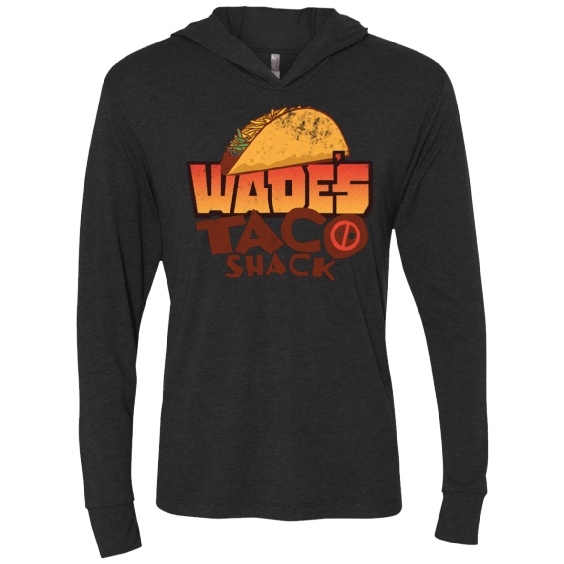 T-Shirts Vintage Black / X-Small Wade Tacos Triblend Long Sleeve Hoodie Tee