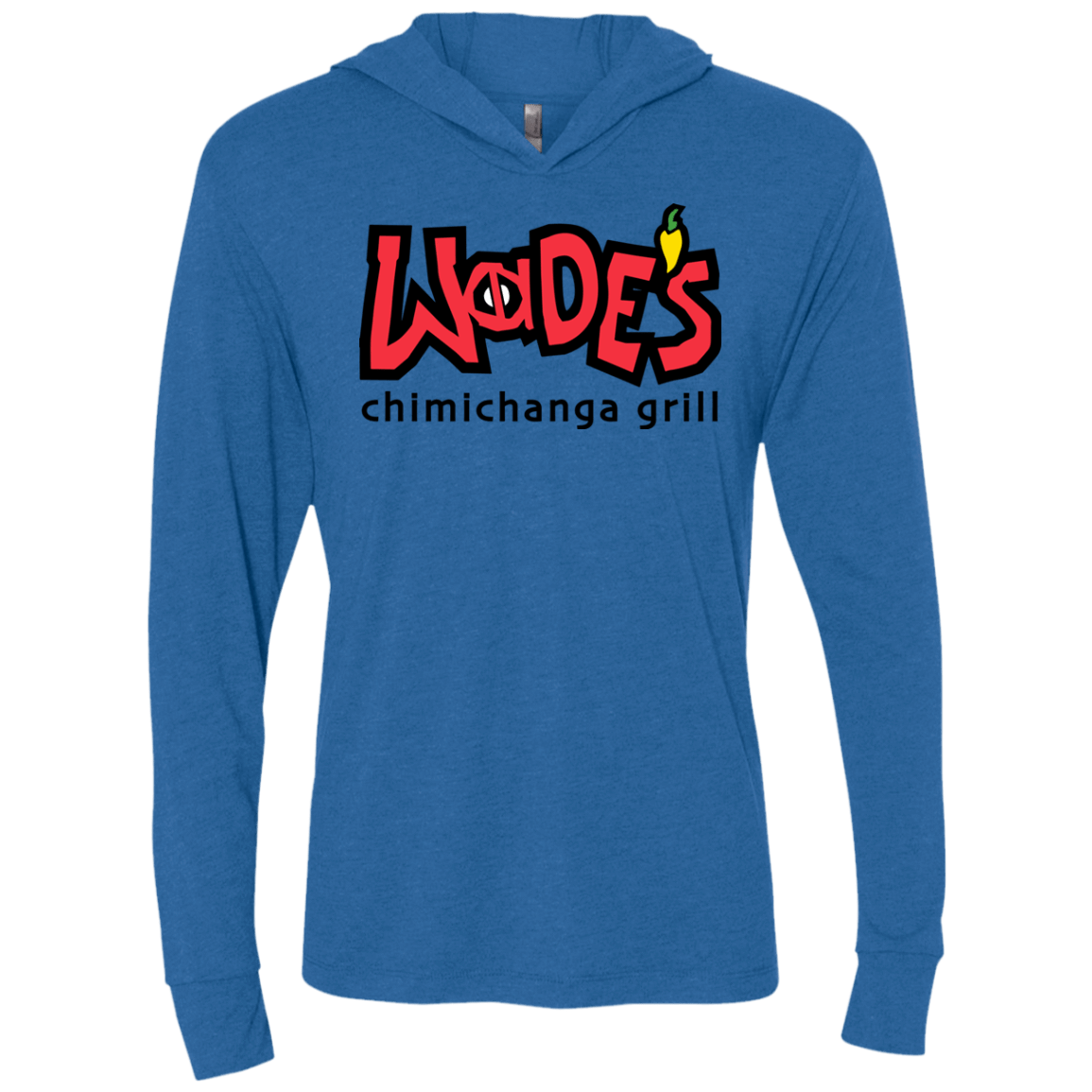 Wades Grill Triblend Long Sleeve Hoodie Tee