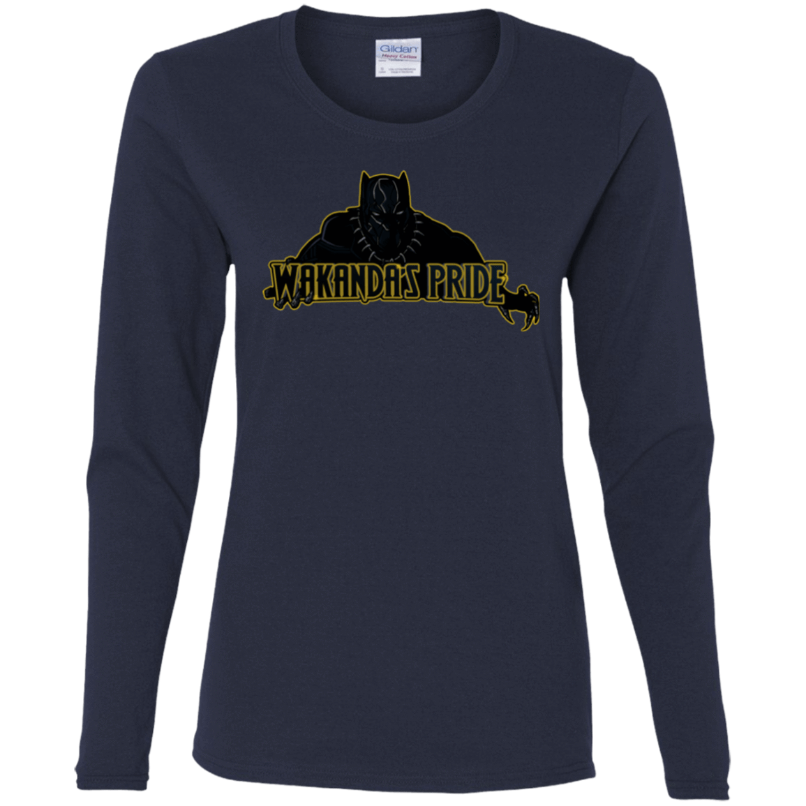 T-Shirts Navy / S Wakandas Pride Women's Long Sleeve T-Shirt