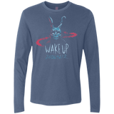 T-Shirts Indigo / Small Wake up 28064212 Men's Premium Long Sleeve