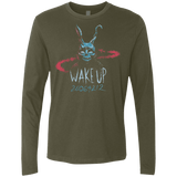 T-Shirts Military Green / Small Wake up 28064212 Men's Premium Long Sleeve