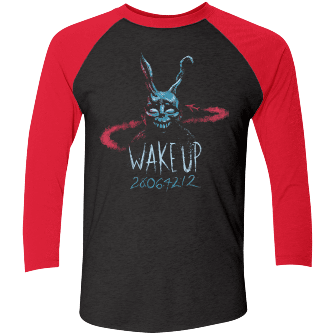 T-Shirts Vintage Black/Vintage Red / X-Small Wake up 28064212 Men's Triblend 3/4 Sleeve