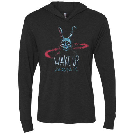 T-Shirts Vintage Black / X-Small Wake up 28064212 Triblend Long Sleeve Hoodie Tee