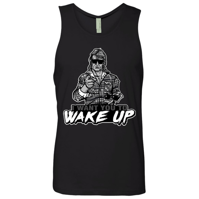 T-Shirts Black / Small Wake Up Men's Premium Tank Top