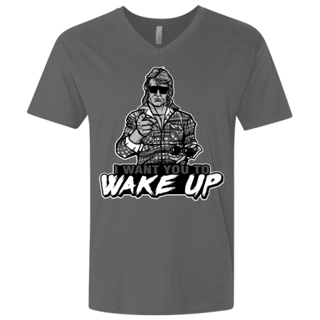 T-Shirts Heavy Metal / X-Small Wake Up Men's Premium V-Neck