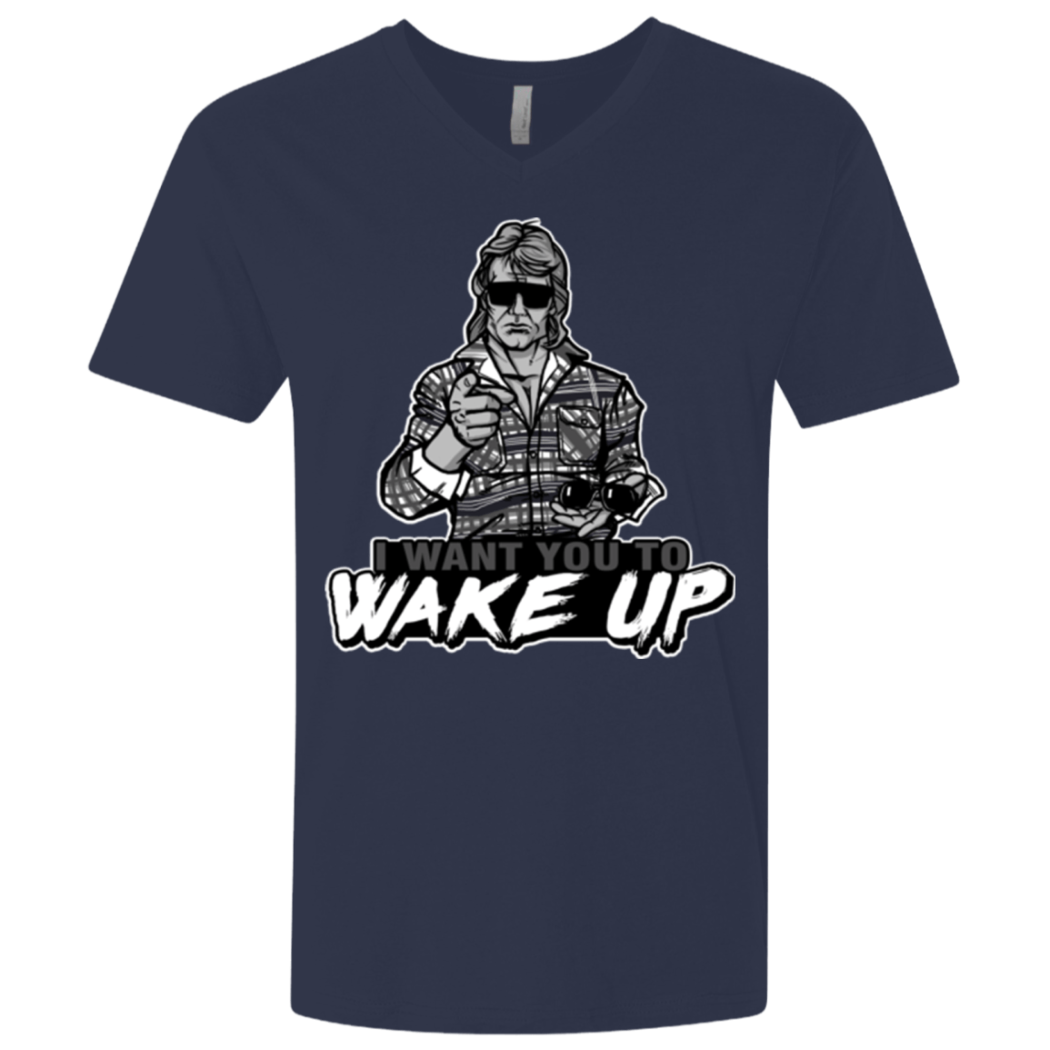 T-Shirts Midnight Navy / X-Small Wake Up Men's Premium V-Neck