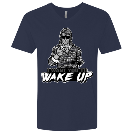 T-Shirts Midnight Navy / X-Small Wake Up Men's Premium V-Neck