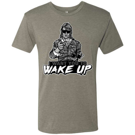 T-Shirts Venetian Grey / Small Wake Up Men's Triblend T-Shirt