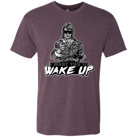 T-Shirts Vintage Purple / Small Wake Up Men's Triblend T-Shirt