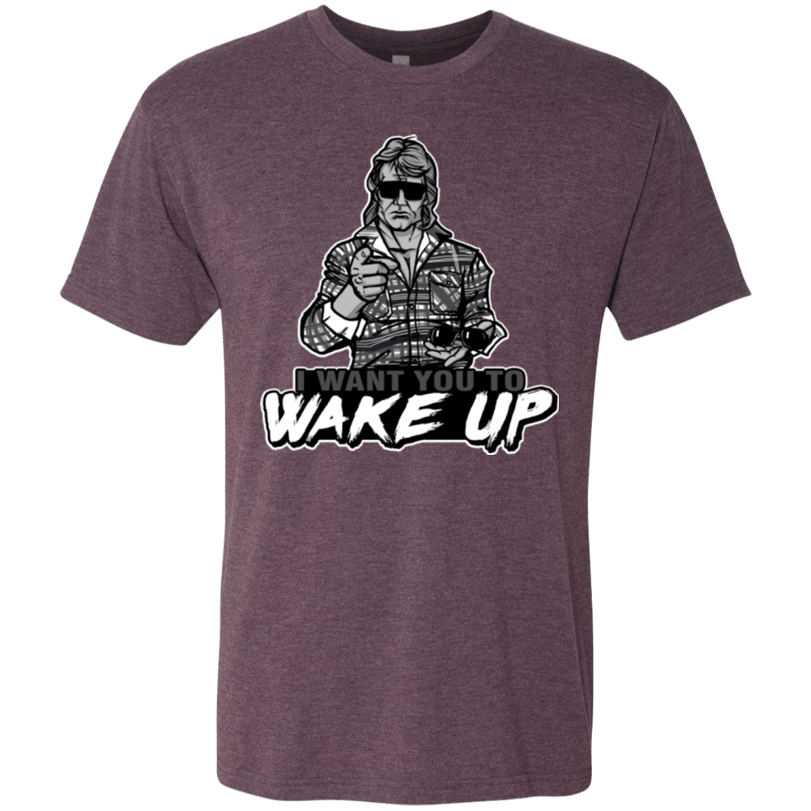 T-Shirts Vintage Purple / Small Wake Up Men's Triblend T-Shirt