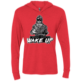 T-Shirts Vintage Red / X-Small Wake Up Triblend Long Sleeve Hoodie Tee