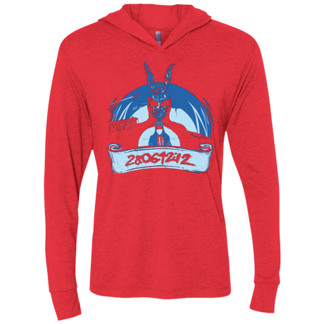 T-Shirts Vintage Red / X-Small Wake Up Triblend Long Sleeve Hoodie Tee