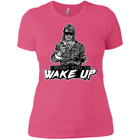 T-Shirts Hot Pink / X-Small Wake Up Women's Premium T-Shirt