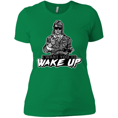 T-Shirts Kelly Green / X-Small Wake Up Women's Premium T-Shirt