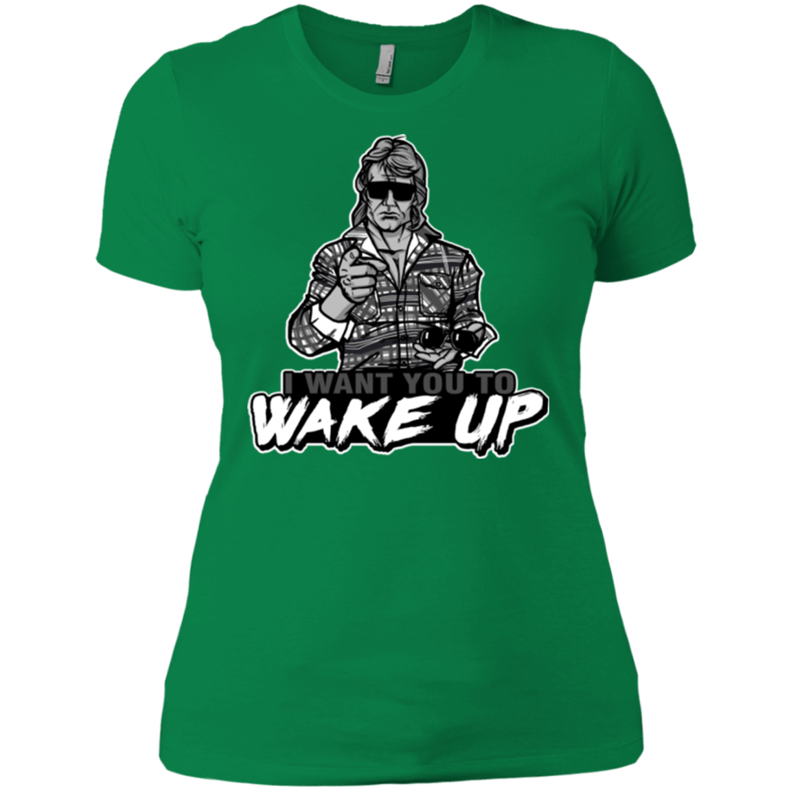 T-Shirts Kelly Green / X-Small Wake Up Women's Premium T-Shirt