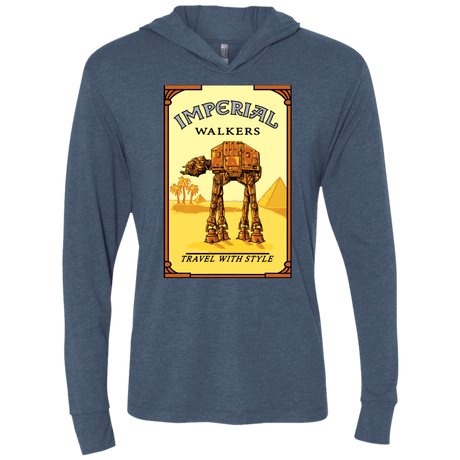 T-Shirts Indigo / X-Small Walk Like An Egyptian Triblend Long Sleeve Hoodie Tee