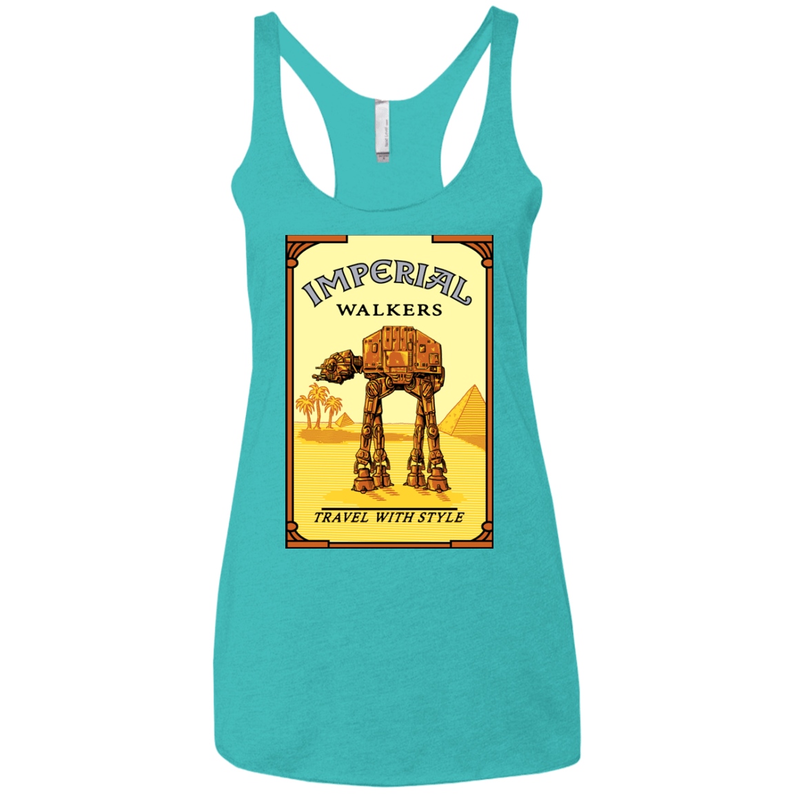 T-Shirts Tahiti Blue / X-Small Walk Like An Egyptian Women's Triblend Racerback Tank