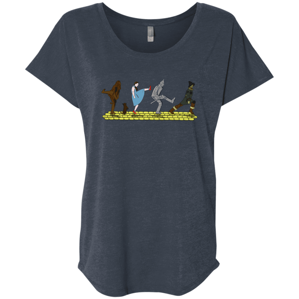 T-Shirts Vintage Navy / X-Small Walk to Oz Triblend Dolman Sleeve