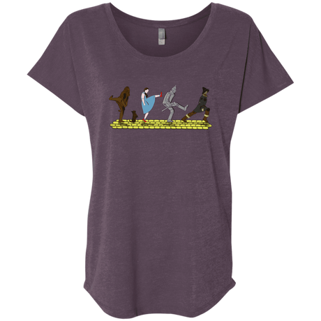 T-Shirts Vintage Purple / X-Small Walk to Oz Triblend Dolman Sleeve