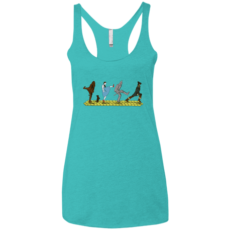 T-Shirts Tahiti Blue / X-Small Walk to Oz Women's Triblend Racerback Tank