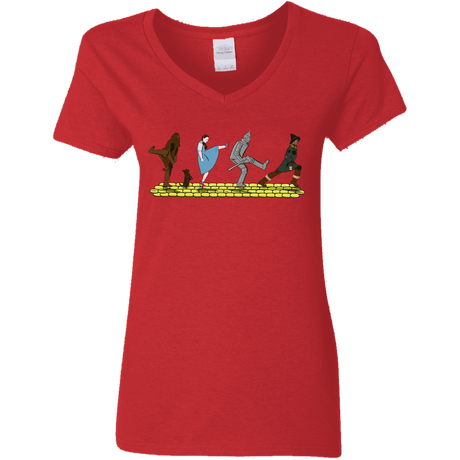 T-Shirts Red / S Walk to Oz Women's V-Neck T-Shirt