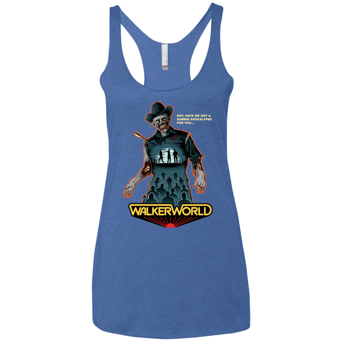 T-Shirts Vintage Royal / X-Small Walker World Women's Triblend Racerback Tank