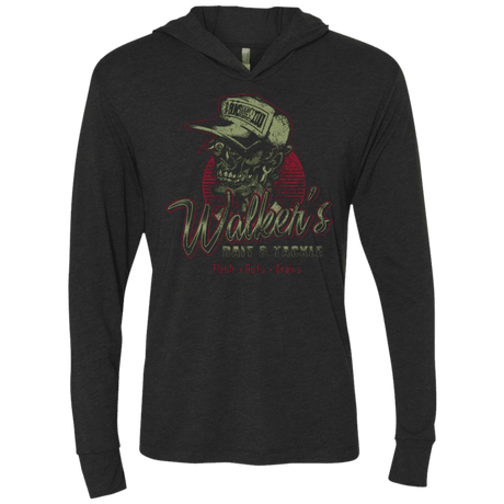 T-Shirts Vintage Black / X-Small Walkers Bait & Tackle Triblend Long Sleeve Hoodie Tee