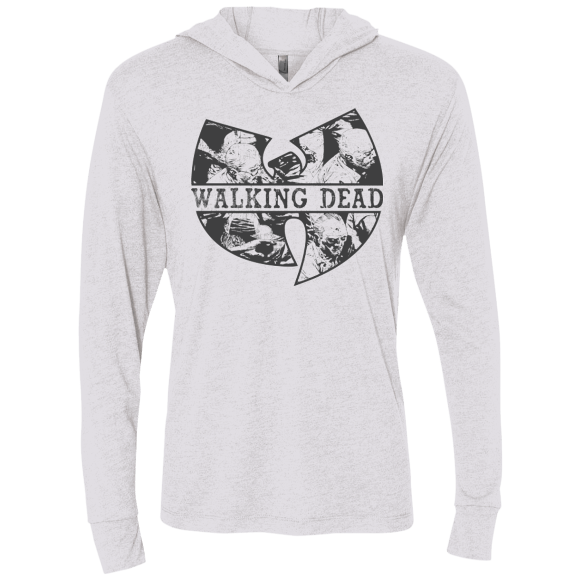 T-Shirts Heather White / X-Small Walking Dead Triblend Long Sleeve Hoodie Tee