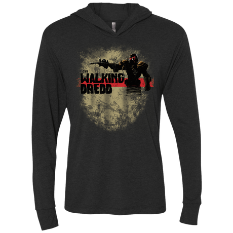 T-Shirts Vintage Black / X-Small Walking Dredd Triblend Long Sleeve Hoodie Tee