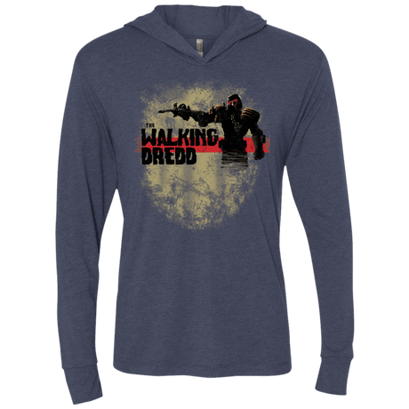 T-Shirts Vintage Navy / X-Small Walking Dredd Triblend Long Sleeve Hoodie Tee