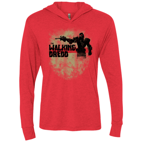 T-Shirts Vintage Red / X-Small Walking Dredd Triblend Long Sleeve Hoodie Tee