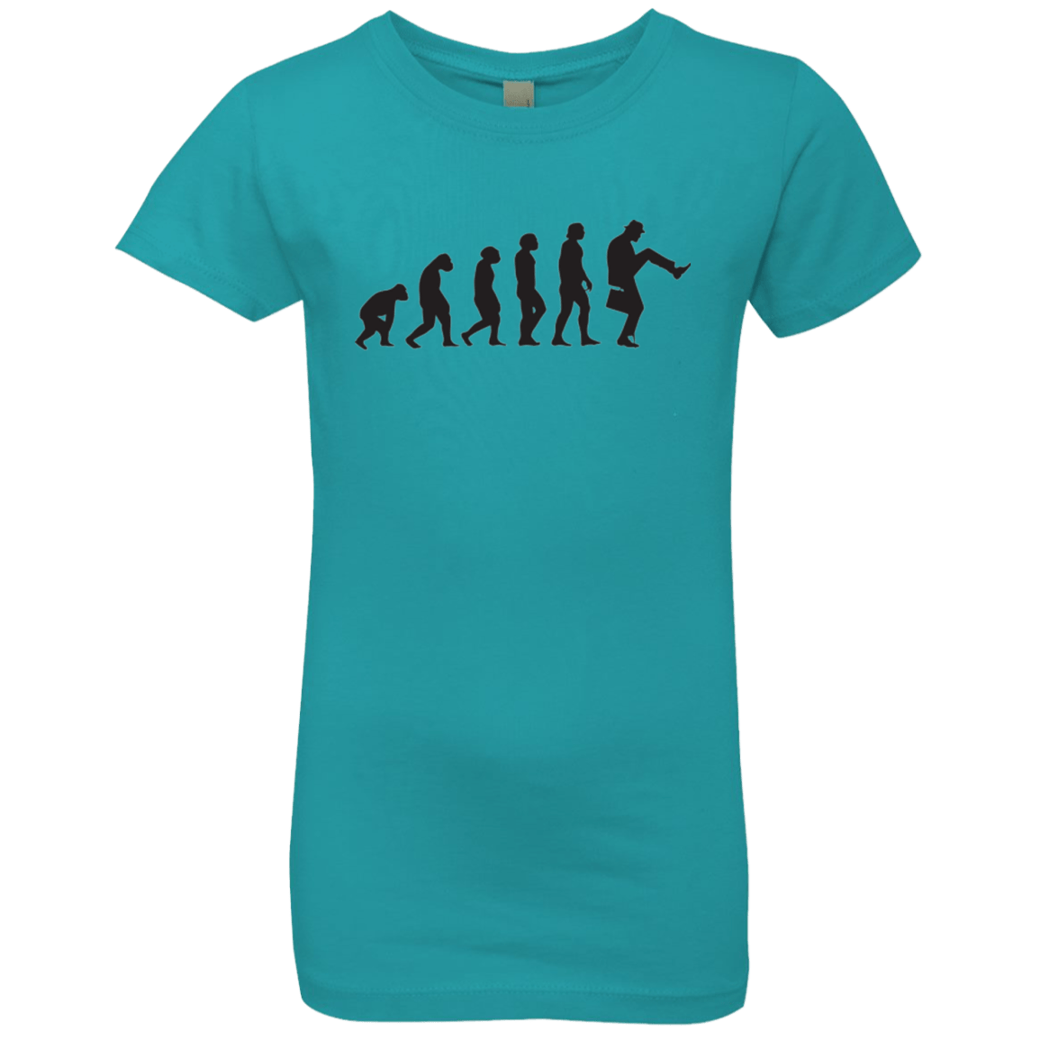 T-Shirts Tahiti Blue / YXS Walking Evolution Girls Premium T-Shirt