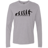 T-Shirts Heather Grey / Small Walking Evolution Men's Premium Long Sleeve