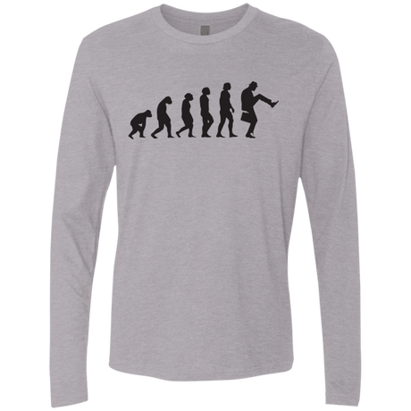 T-Shirts Heather Grey / Small Walking Evolution Men's Premium Long Sleeve