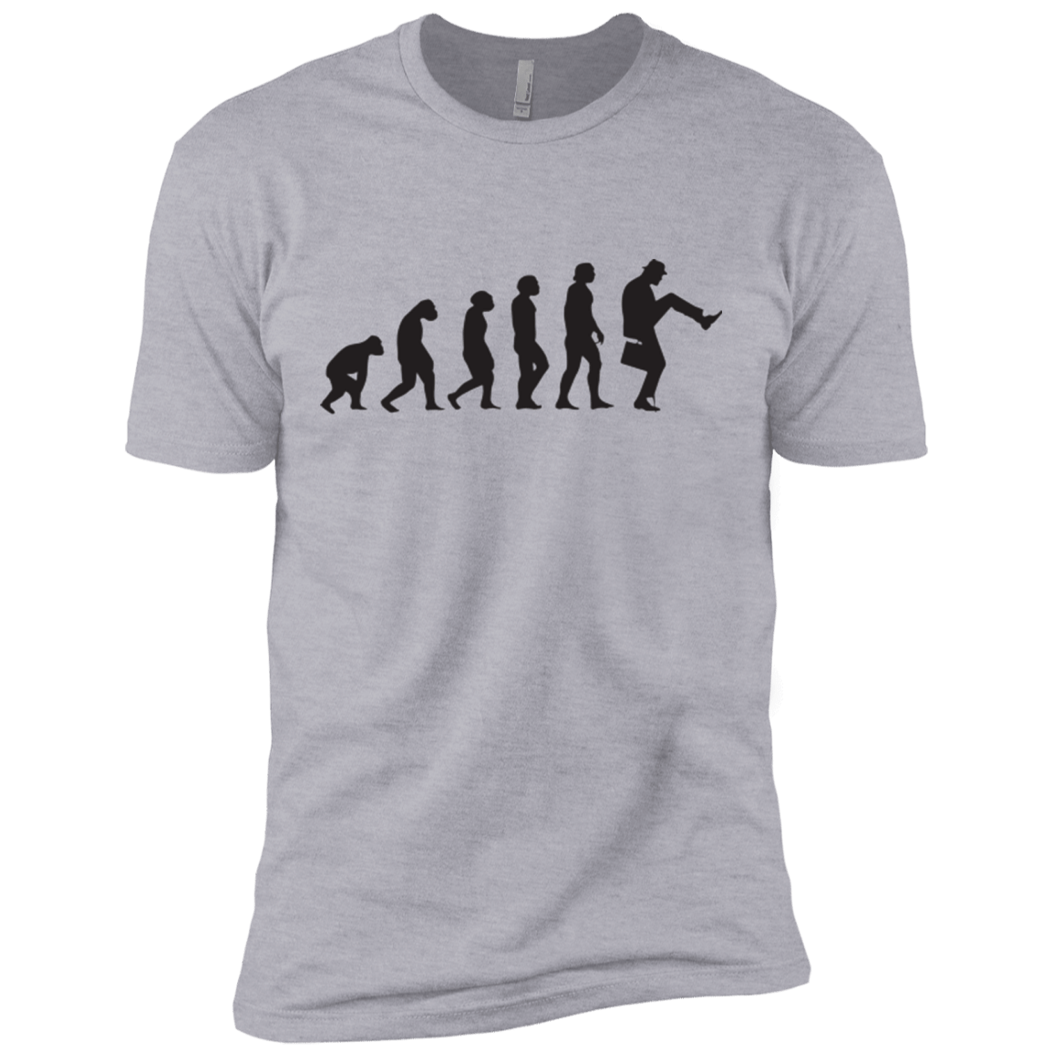 T-Shirts Heather Grey / X-Small Walking Evolution Men's Premium T-Shirt