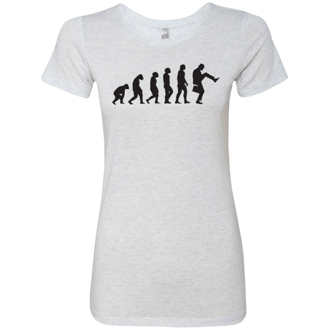 T-Shirts Heather White / Small Walking Evolution Women's Triblend T-Shirt