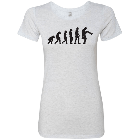 T-Shirts Heather White / Small Walking Evolution Women's Triblend T-Shirt