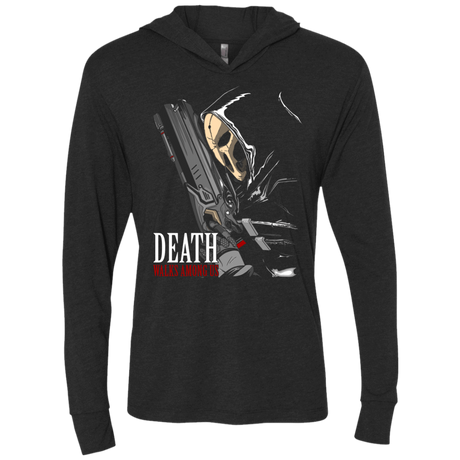 T-Shirts Vintage Black / X-Small Walks among us Triblend Long Sleeve Hoodie Tee