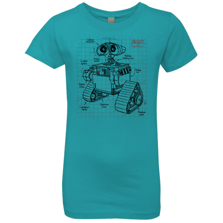 T-Shirts Tahiti Blue / YXS WALL-E Plan Girls Premium T-Shirt