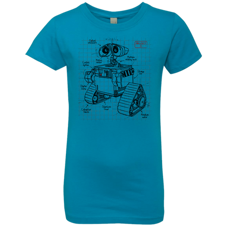 T-Shirts Turquoise / YXS WALL-E Plan Girls Premium T-Shirt