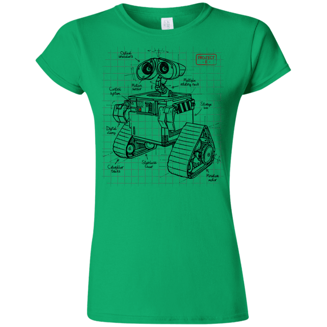 T-Shirts Irish Green / S WALL-E Plan Junior Slimmer-Fit T-Shirt