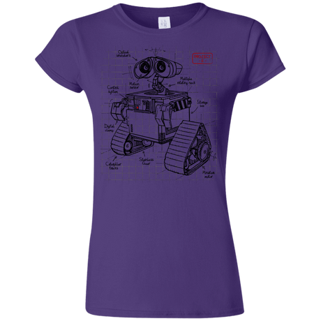 T-Shirts Purple / S WALL-E Plan Junior Slimmer-Fit T-Shirt