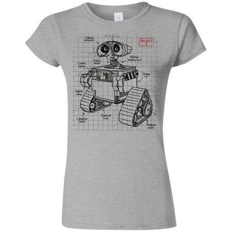 T-Shirts Sport Grey / S WALL-E Plan Junior Slimmer-Fit T-Shirt