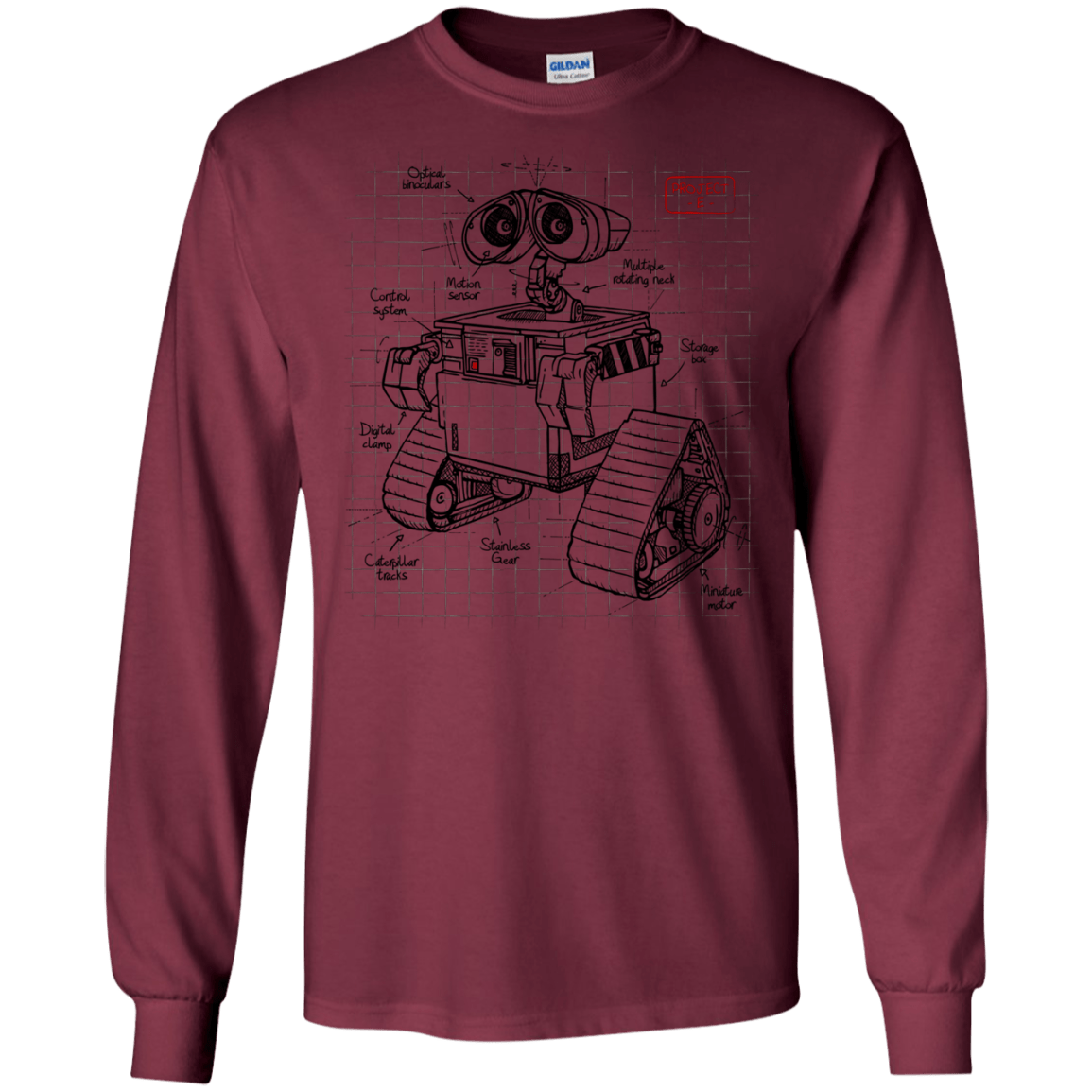 WALL-E Plan Men's Long Sleeve T-Shirt