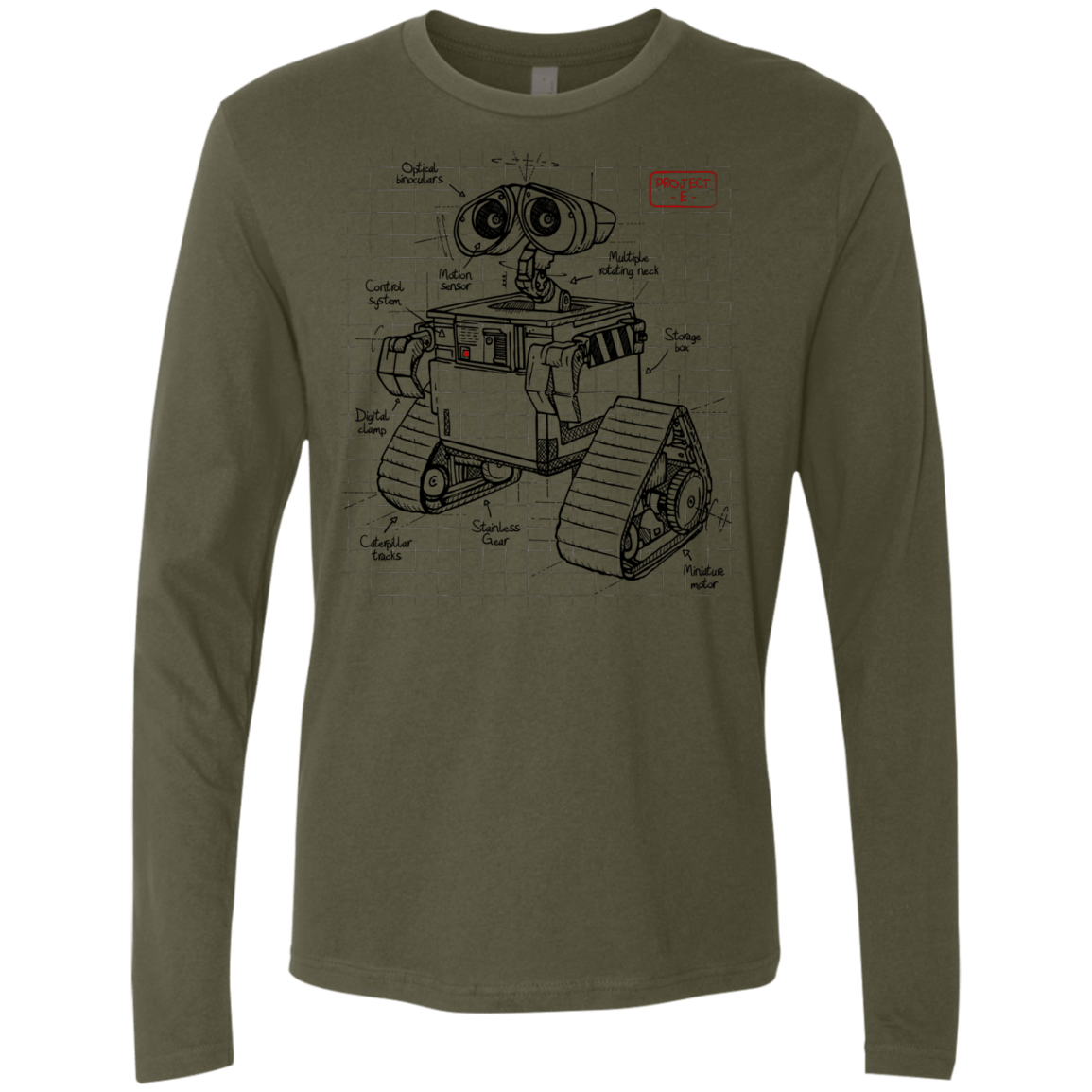 WALL-E Plan Men's Premium Long Sleeve
